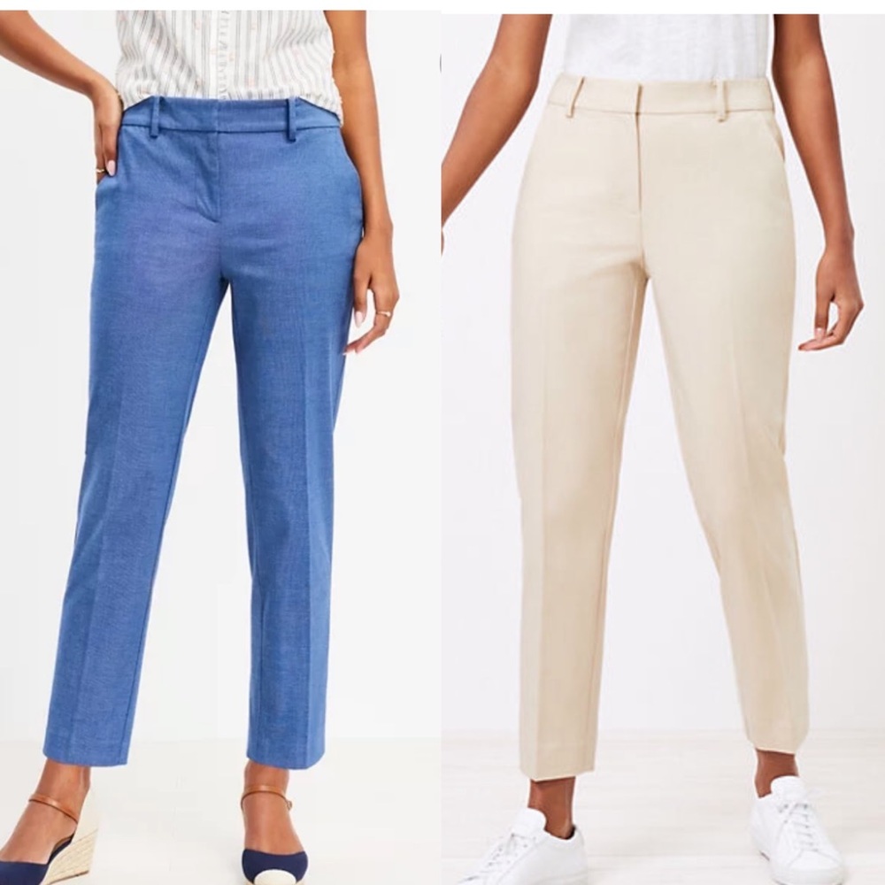 Lot of 2 LOFT Perfect Straight Curvy Pants